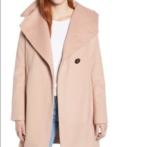 SAM EDELMAN Shawl Collar Hooded Coat